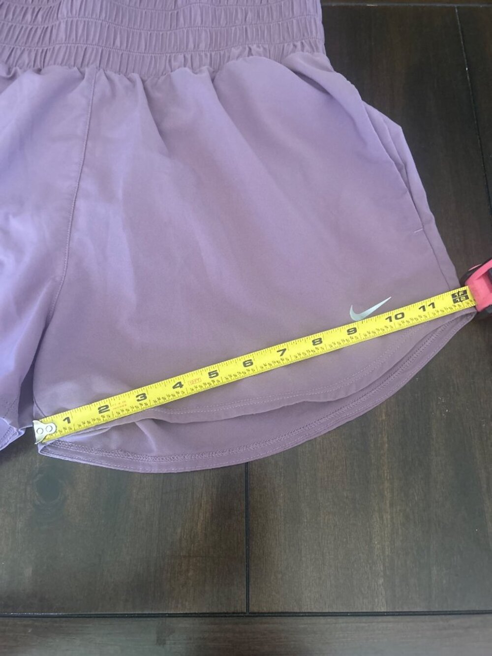 Nike Dri-Fit Womens Purple Running Shorts Elastic Waist Athletic Wear - Picture 10 of 10